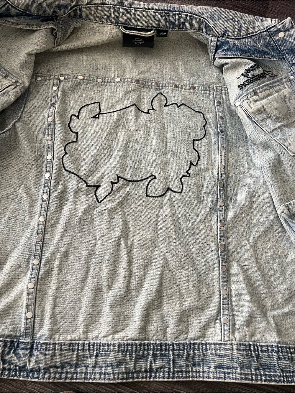 Harley-Davidson WOMEN'S ROSE & THORN BLING DENIM JACKET Size Large - Picture 12 of 13